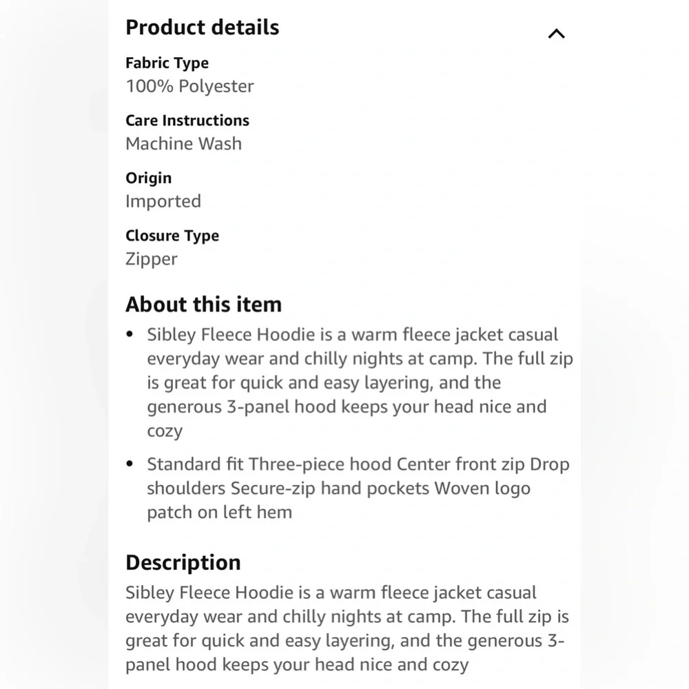 102-NORTH FACE Sibley fleece hoodie - Picture 5 of 5